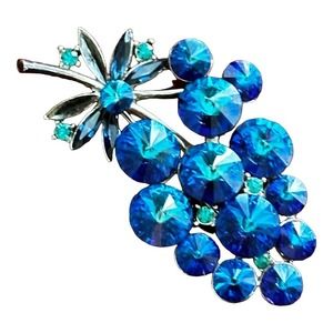 WEISS Signed Grape Brooch